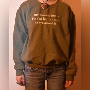 Cropped Green Hoodie